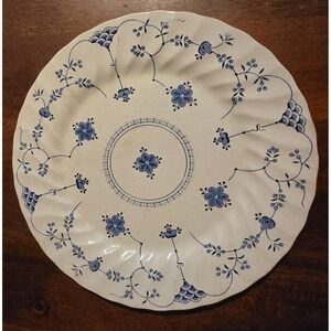 1982 Myott England Finlandia Plate - Hand Engraved Blue & White - EUC‎